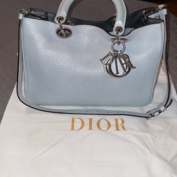 Preloved Dior VIP grey satchel excellent condition comes with dust bag . - Picture 3 of 14